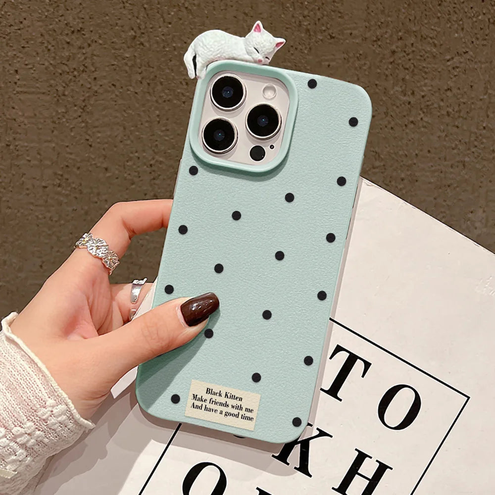3D Cat Dot Case para iPhone