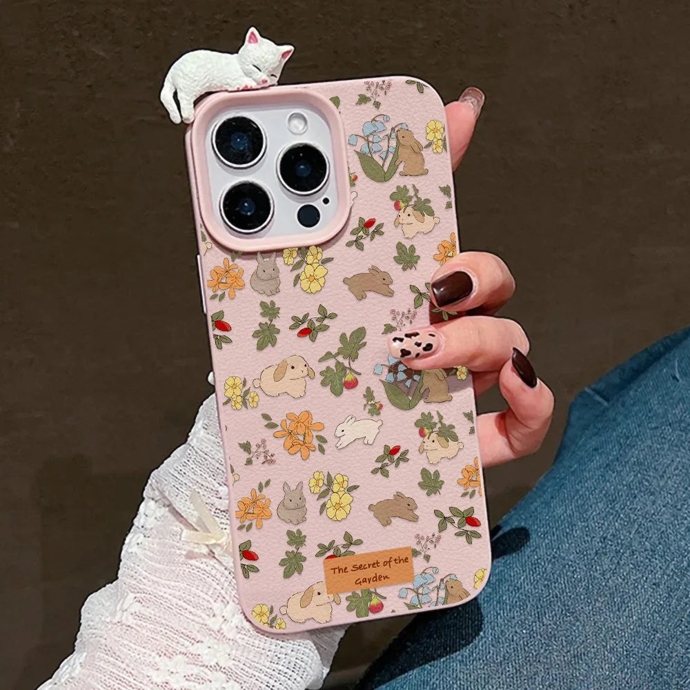 Case para iPhone Shockproof 3D Lying Cat Cover Funda