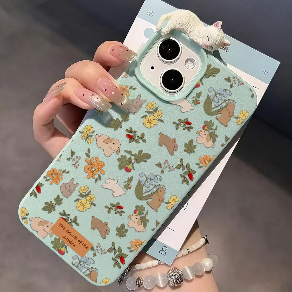 Case para iPhone Shockproof 3D Lying Cat Cover Funda