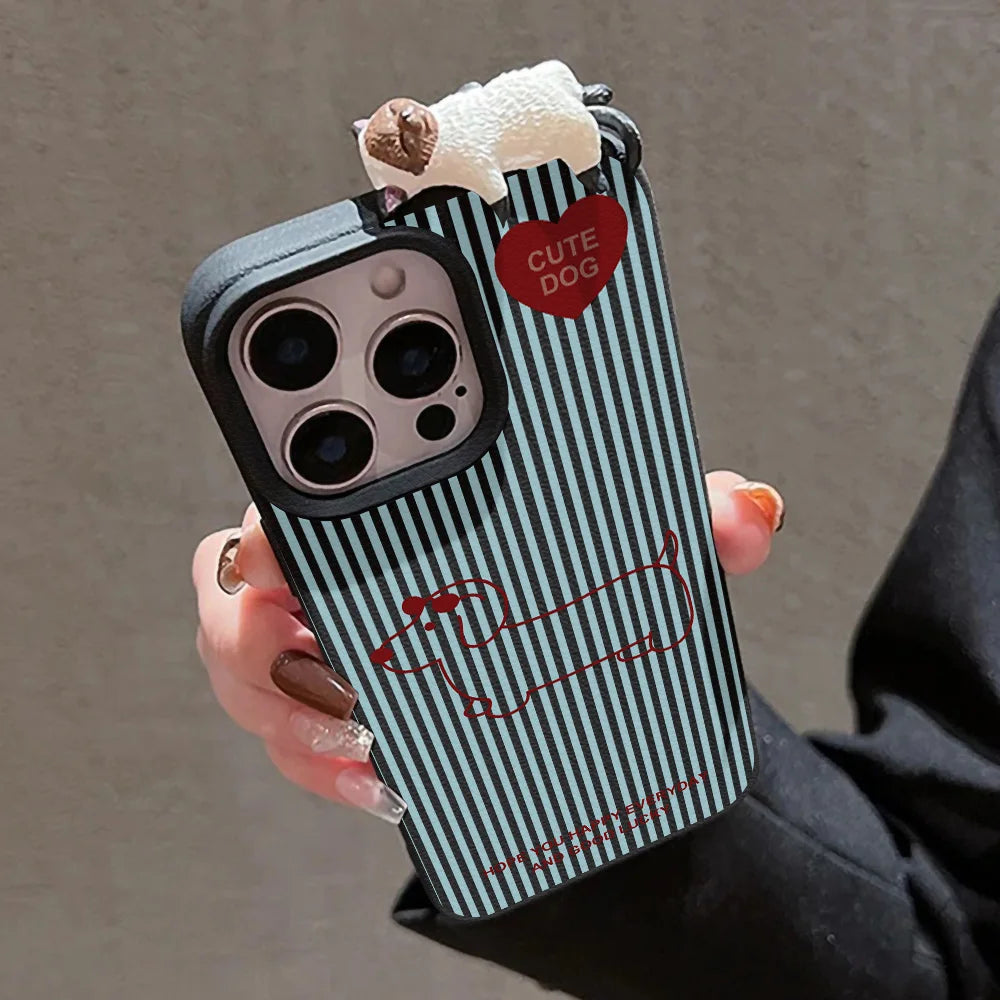 Case para iPhone Shockproof 3D Lying Cat Cover Funda