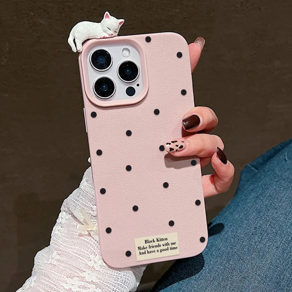 3D Cat Dot Case para iPhone