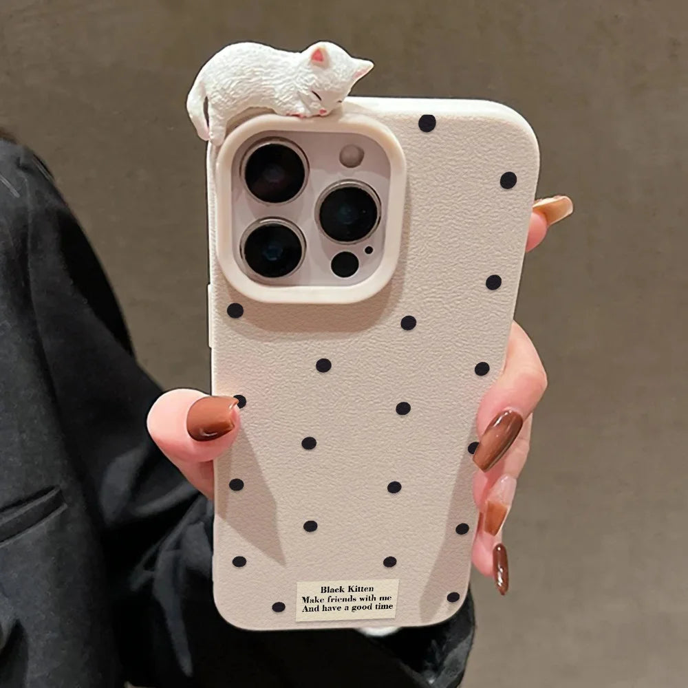 3D Cat Dot Case para iPhone