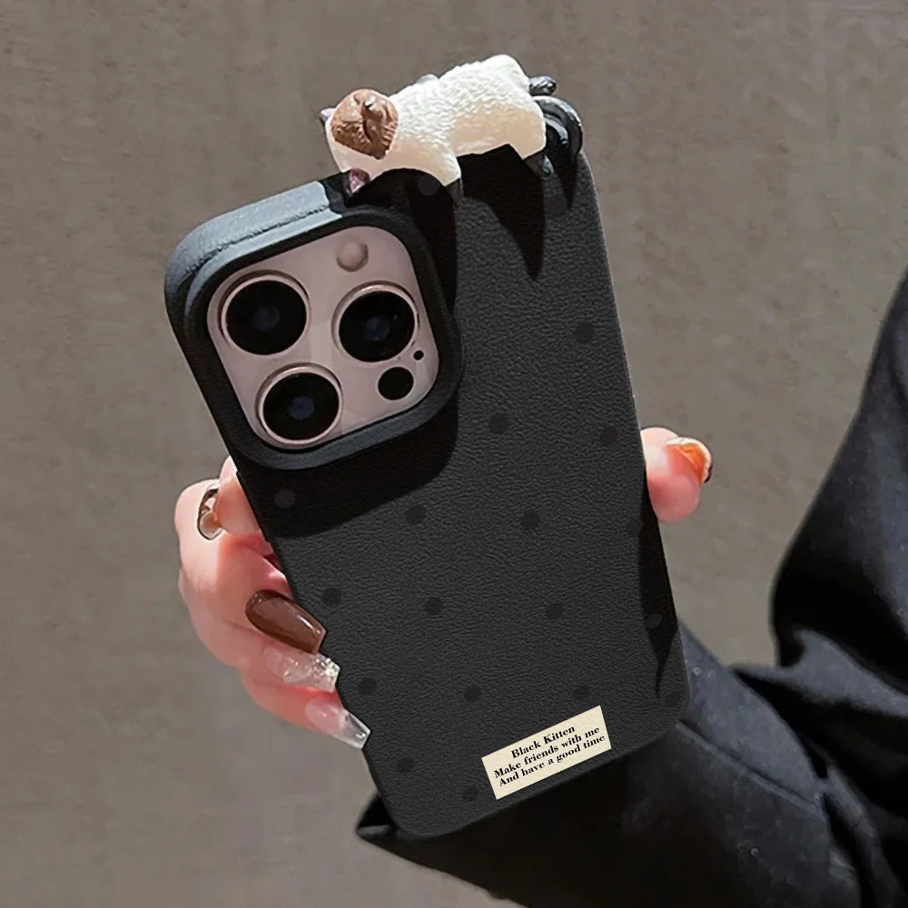 3D Cat Dot Case para iPhone